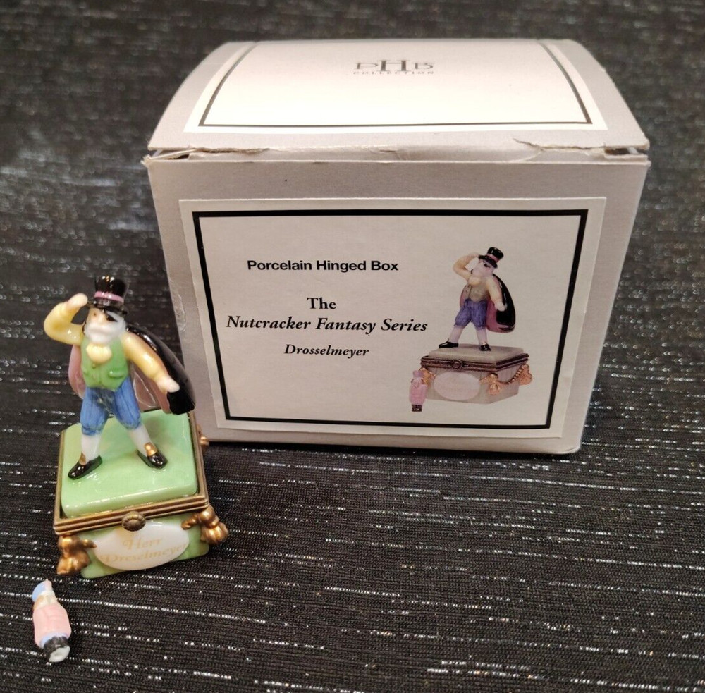 PHB, Nutcracker Fantasy Series, "Herr Dreselmeyer" Mini, Hinged Box Collectible.
