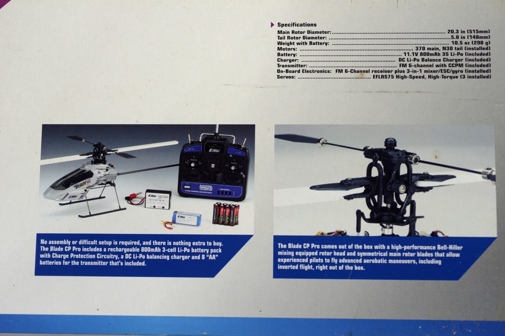 Blade CP Pro RC Helicopter w/Extra battery pack