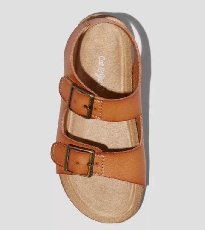 Toddler Reagan Footbed Sandals Cognac - Cat & Jack - CHOOSE SIZE