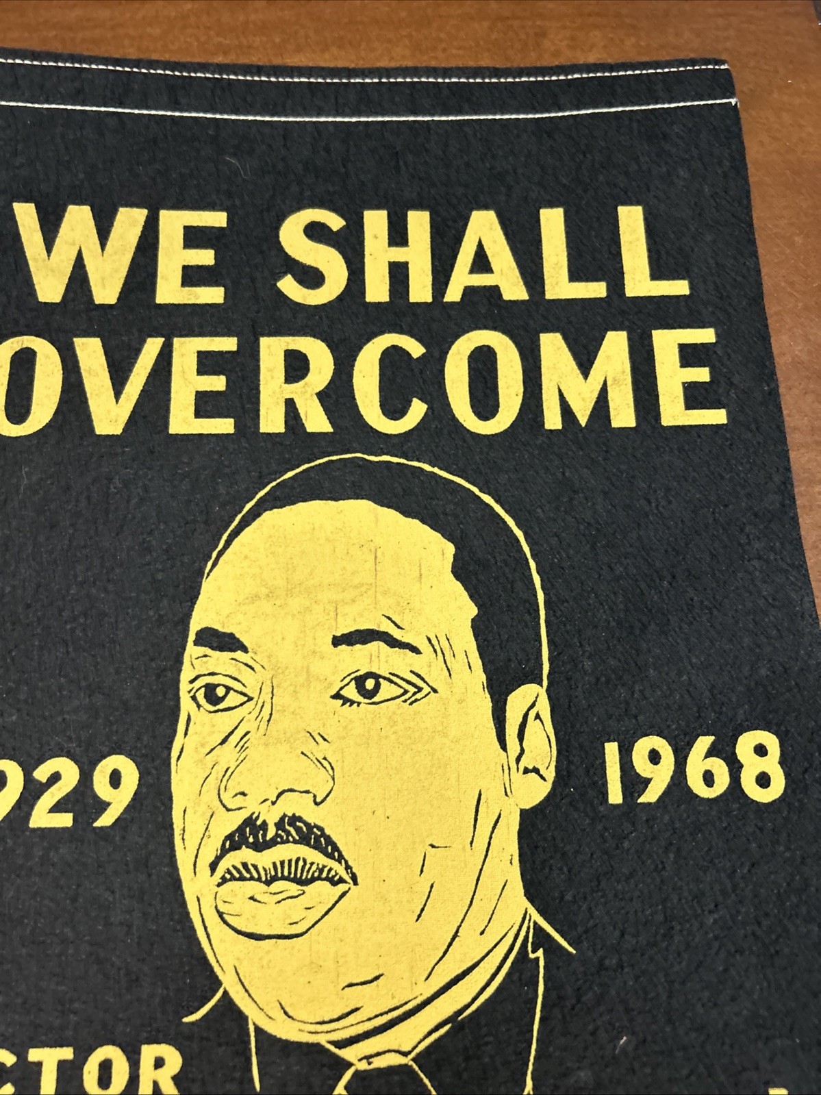 1963 John F Kennedy JFK 1968 Martin King Luther Memorial Felt Banner ORIGINAL