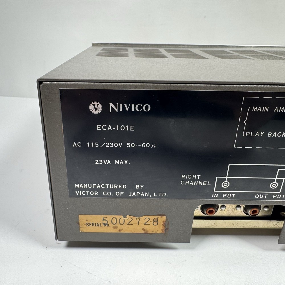 Nivico ECA-101E Reverberation Amplifier Powers On As Is Untested