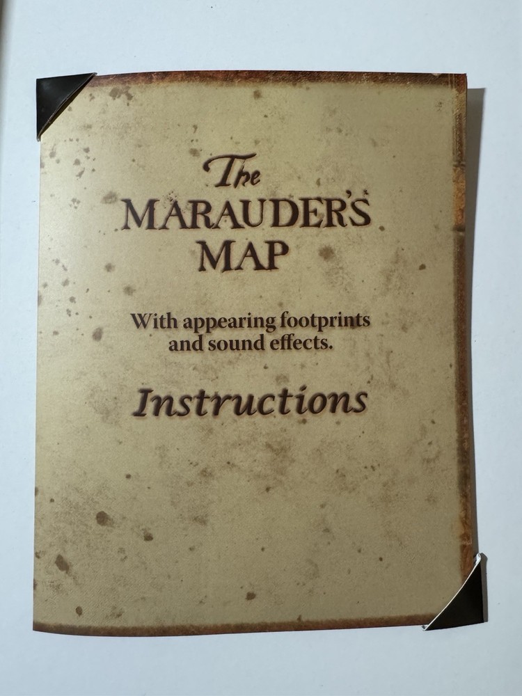 Harry Potter Marauders Map & Wand Interactive Footprints Light Sounds
