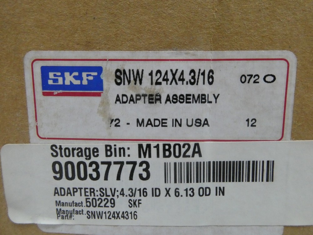 Skf SNW 124X4.3/16 Adapter Sleeve