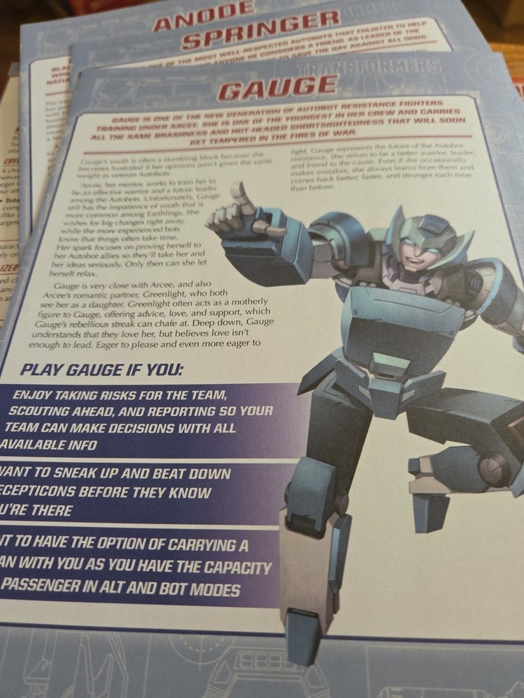 Transformers Roleplaying Game: Beginner Box Roll Out 2024 Hasbro. Open Box Only.