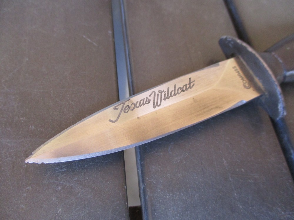 Vtg Compass TEXAS WILDCAT Fixed Blade Boot Knife