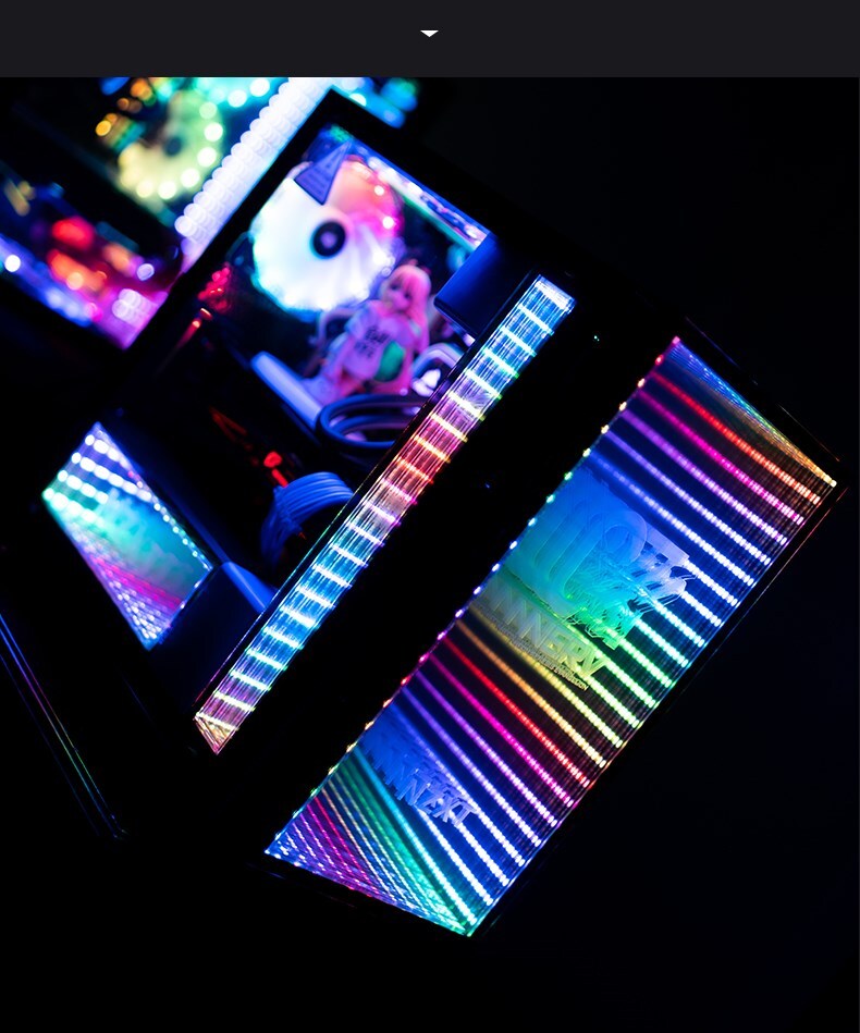 Custom Pic & Size Infinity Mirrored GPU Backplate GPU Side Panel RGB Gaming PC