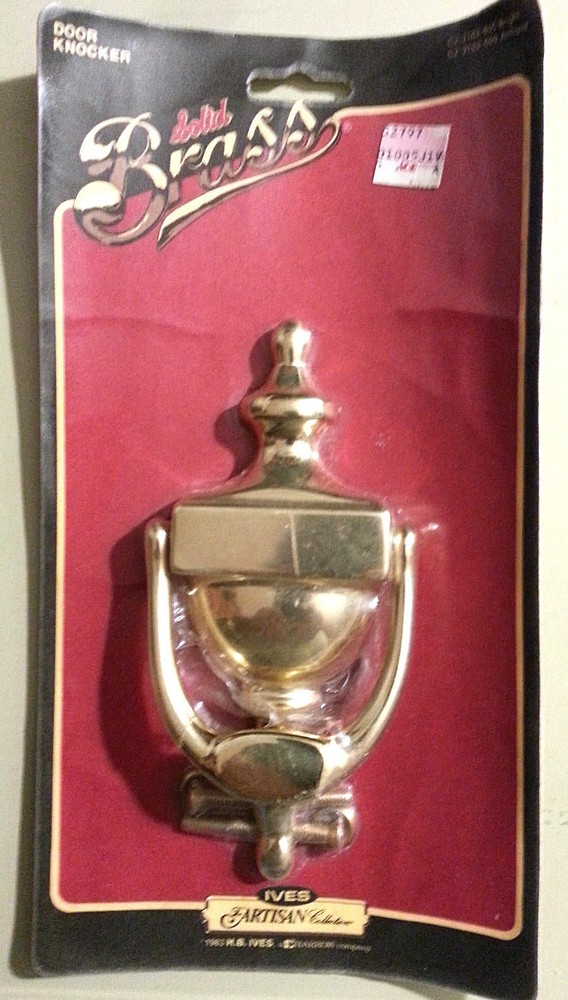 Solid Brass Ives Door Knocker - New in package - 7" tall
