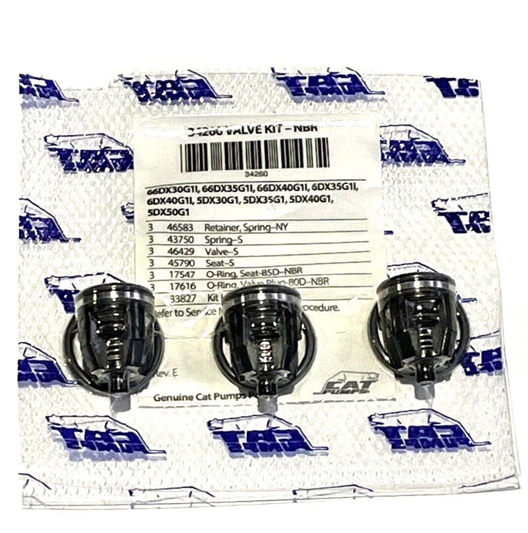 34260 Valve KIT FOR CAT PUMPS 5DX,6DX,66DX PUMP 3 Valves