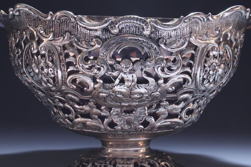 Eastern European silver Repousse Dish.