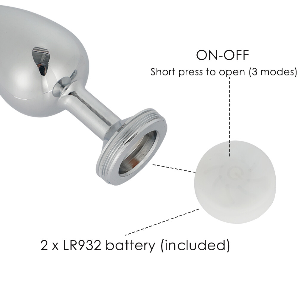 L.E.D Light Up Butt Plug (3 Sparkling Patterns) Anal Booty Late Night Light Show