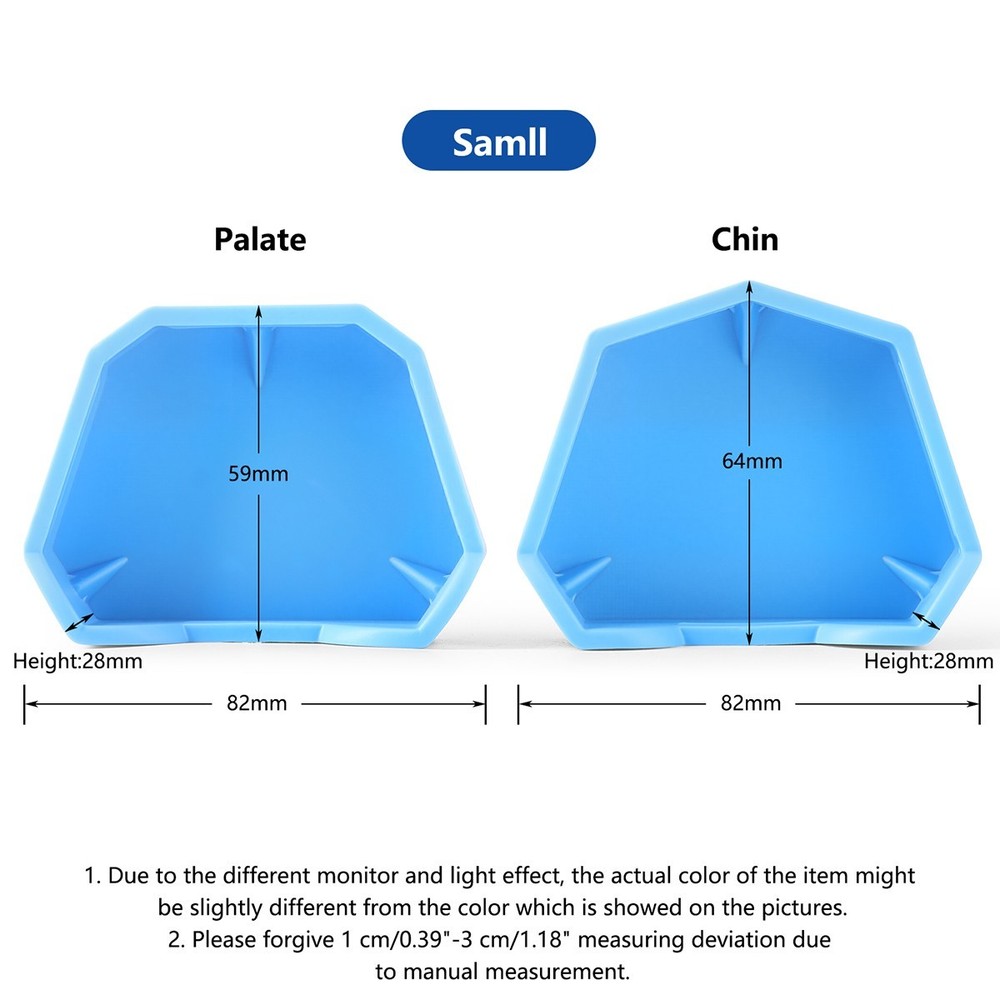 6pc Dental Model Base Silicon Rubber Plaster Denture Tray Impression Former Bas