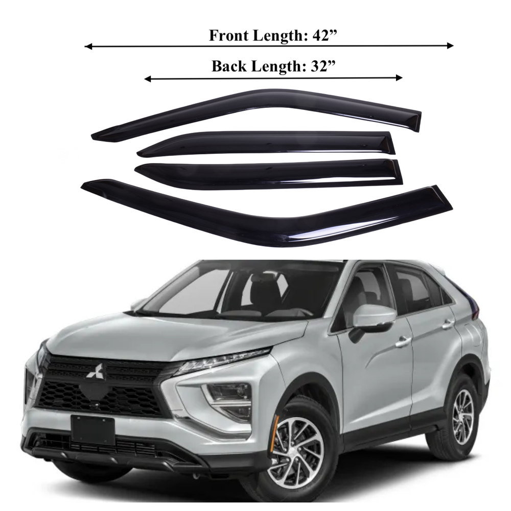 Fits Mitsubishi Eclipse Cross 2018-23 Side Window Visor Sun Rain Deflector Guard