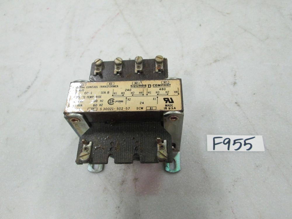 Square D Industrial Control Transformer Type: EO-1 Ser B 220-480 Pri V (New)