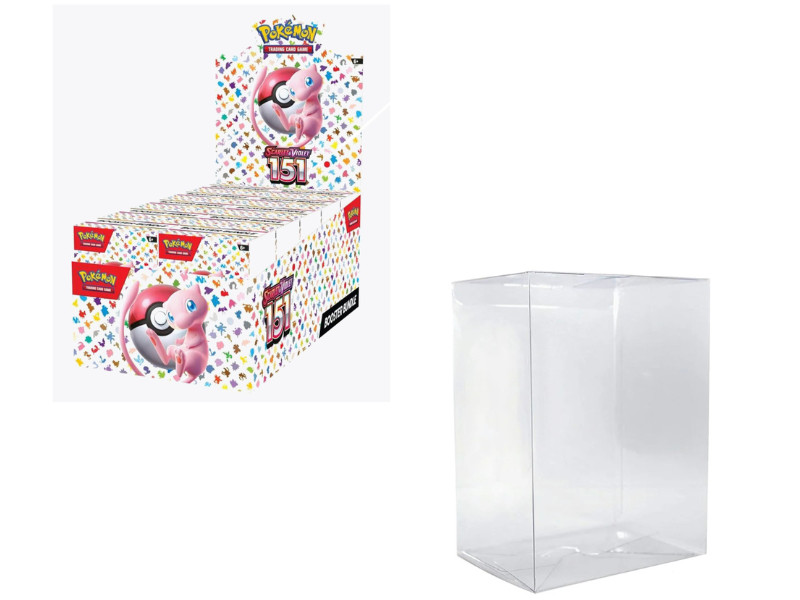 SCRATCH & UV RESISTANT 0.50mm Box Protector For Pokemon 151 Booster Bundle Case