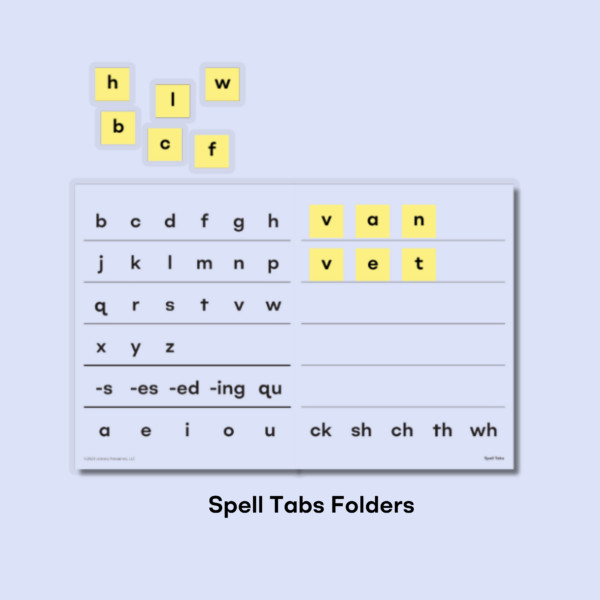 Heggerty Bridge To Reading Spell Tabs and Word-Building Tools