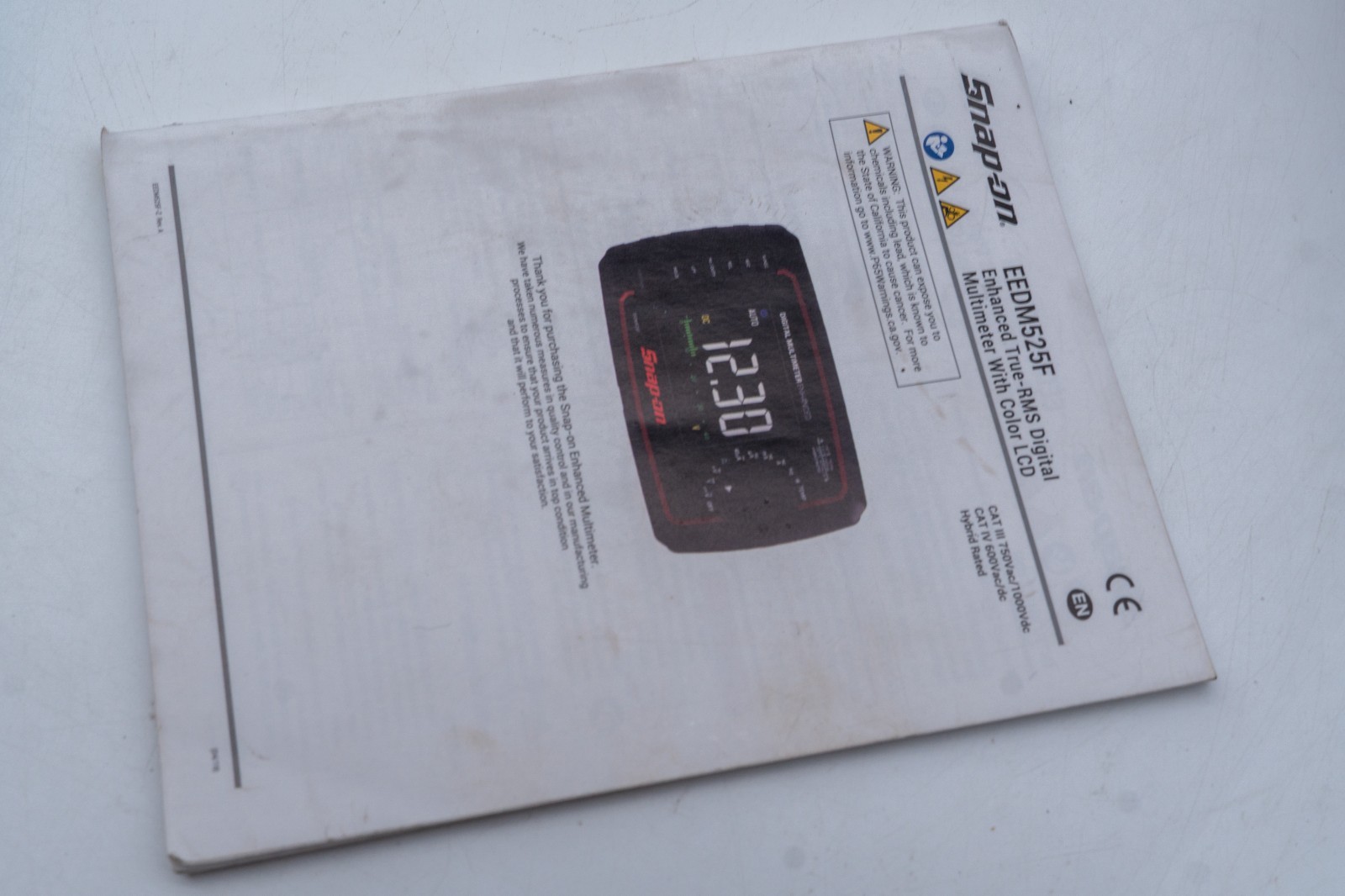 Snap On EEDM525F Digital Multimeter Enhanced Automotive Meter