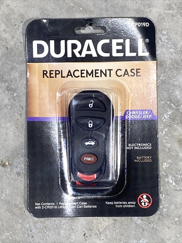 Duracell Replacement Remote Case CP019D for Chrysler, Dodge, Jeep New