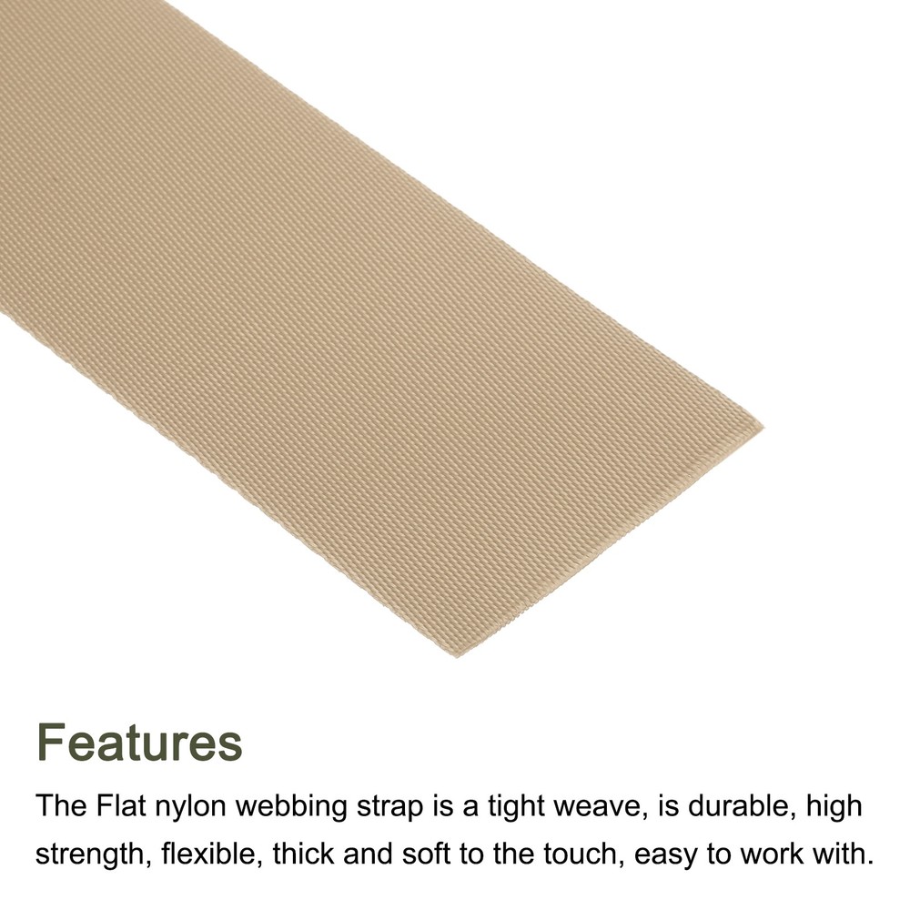 Flat Nylon Webbing Strap 2 Inch 5 Yards Light Purple for Backpack