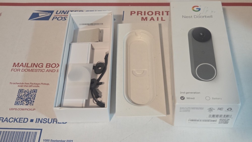 Google Nest Doorbell wired in Ash 2nd generation - EMPTY BOX ONLY