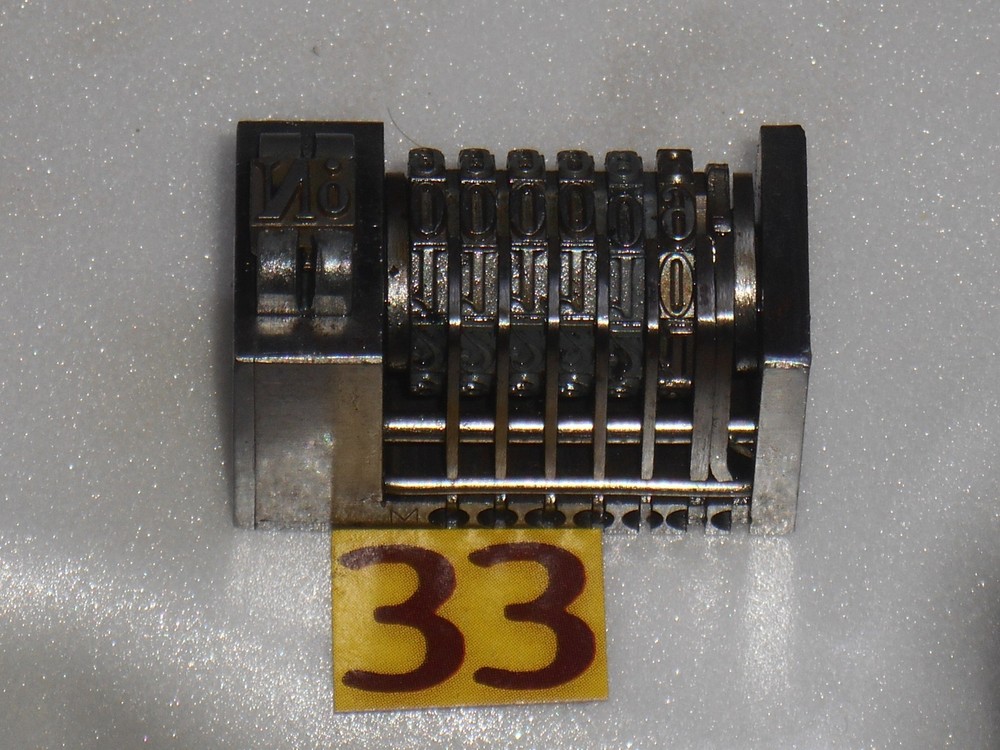 AMOS | letterpress Reverse numbering machine | 33