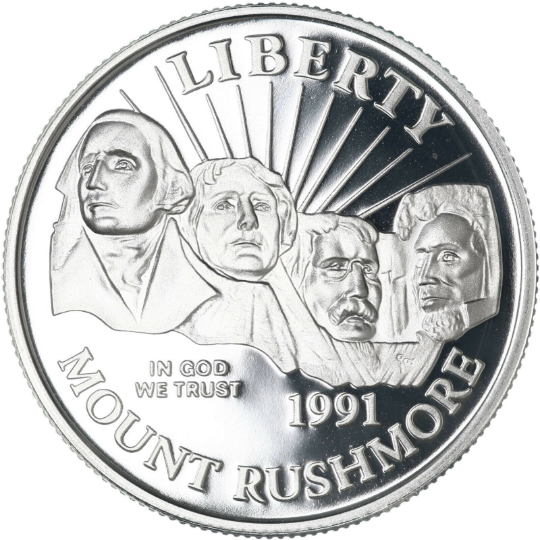 1991 S Mount Rushmore Commemorative Clad Half Dollar Gem Proof BU