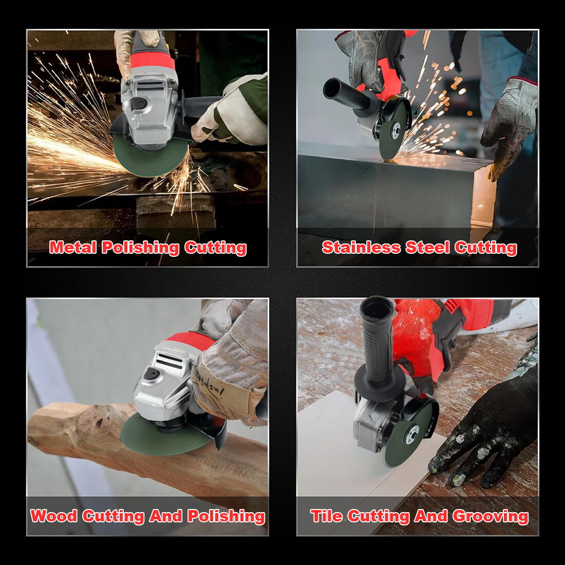 Cordless Brushless 125mm Angle Grinder for Milwaukee 18V Battery 11000 RPM TOOL