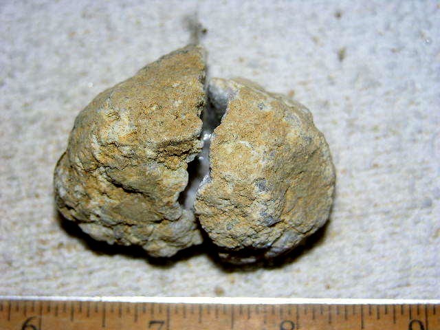 Geode pair opened with crystal centers 2 inch G70
