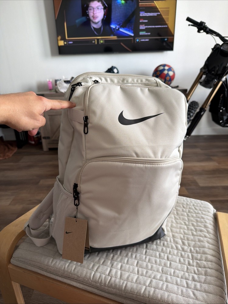 Nike Brasilia Backpack, Light bone/Black, Size XL