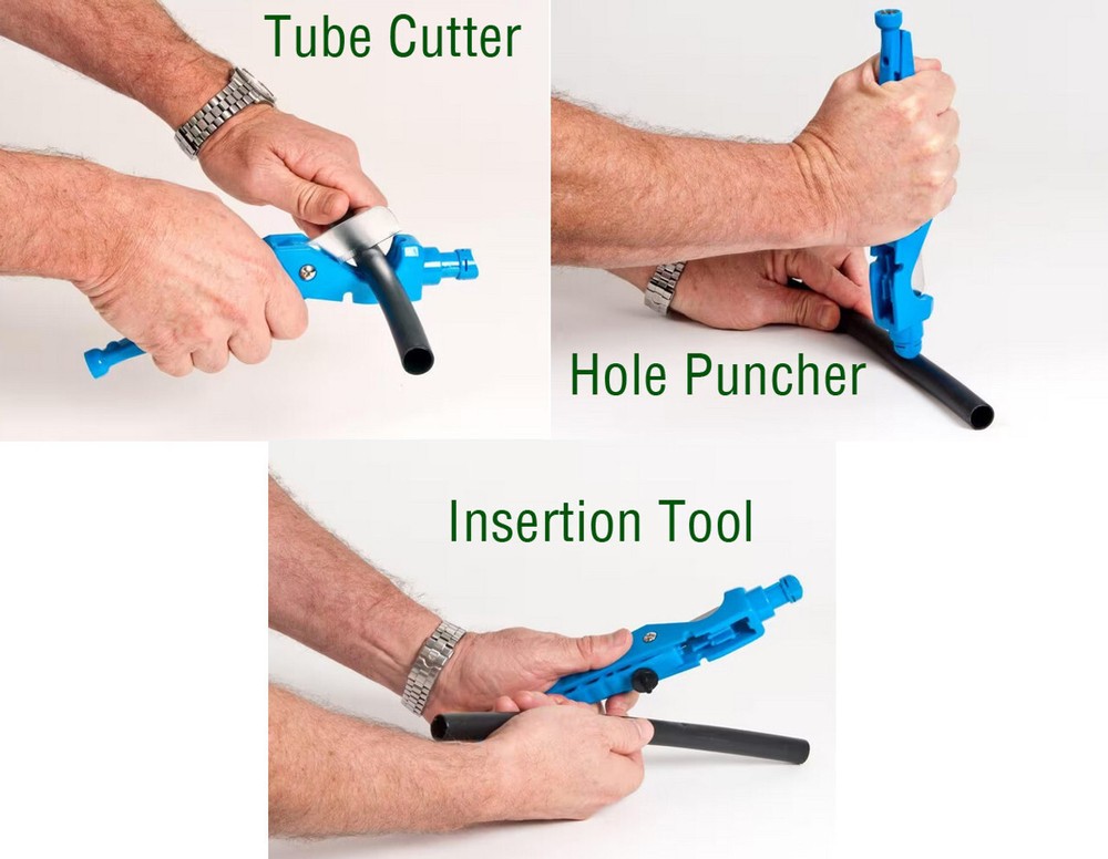Basic Drip Irrigation Mini Kit Tube Cutter / Adjustable Stake / Emitters / Punch