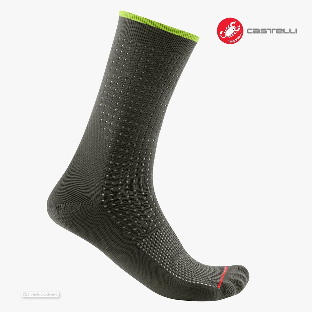 Castelli PREMIO 18 Cycling Socks : DEEP GREEN ~ One Pair