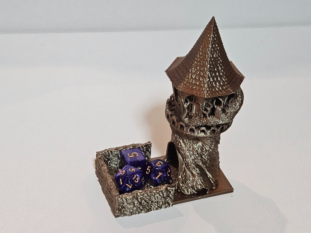 feyvilla Dice Tower -castle dice tower bronze / roller tower/Tabletop RPG