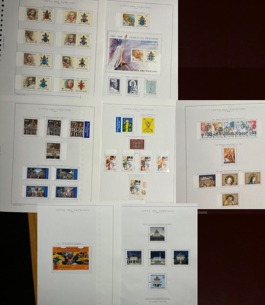 VATICAN 2000 Complete MNH (w/booklet and automatic sheets) - SUBFACE!