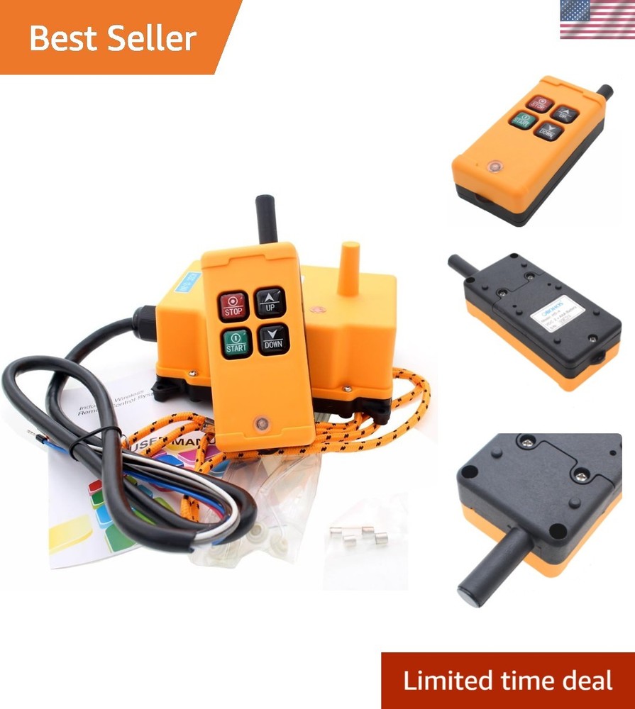 4 Key Crane Industrial Remote Control Wireless Transmitter Push Button Switch...