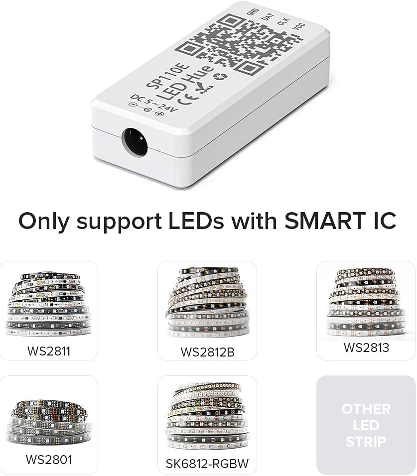 WS2812B WS2811 Addressable LED Bluetooth Controller iOS Android App Wireless