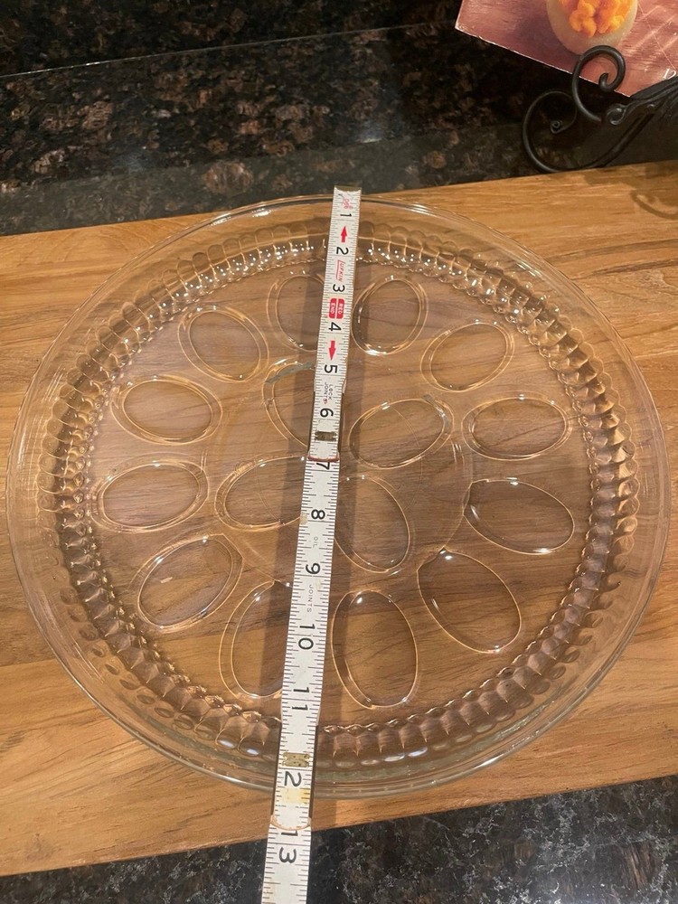 Corning Designs 12.5" Glass Egg Platter