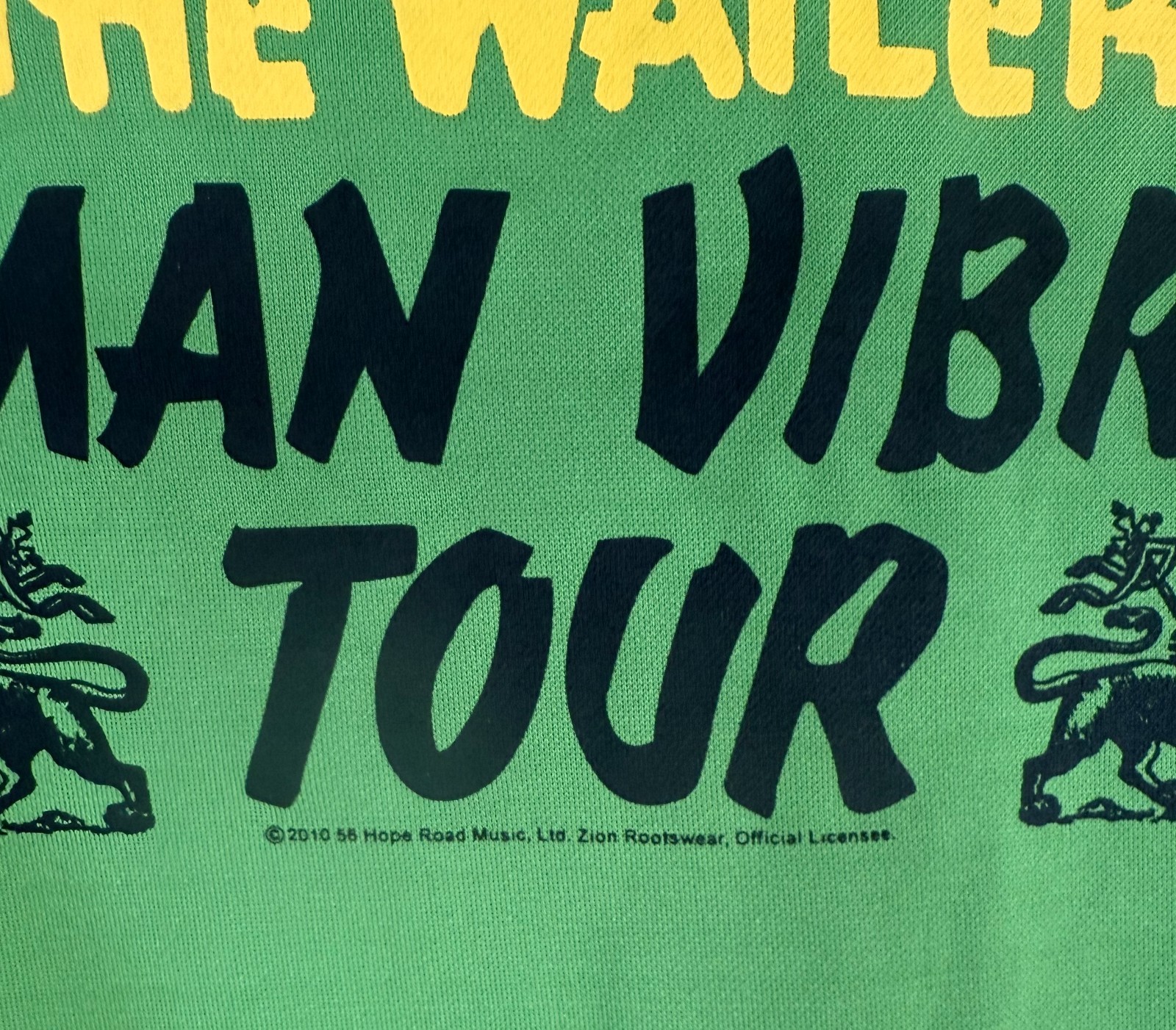 BOB MARLEY & the WAILERS RASTAMAN CATCH A FIRE GREEN JACKET VIBRATION TOUR SZ XL