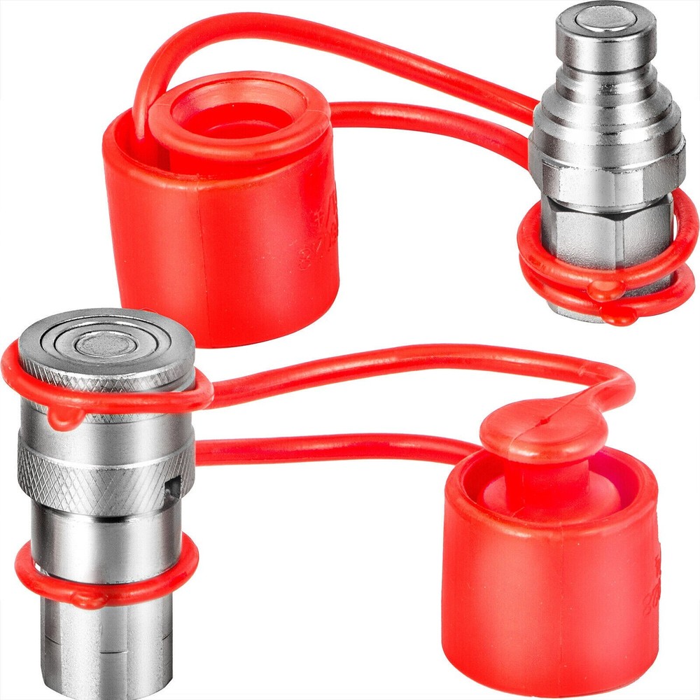2Set 1/2" Skid Steer Bobcat Flat Face Hydraulic Quick Connect Coupler / Coupling