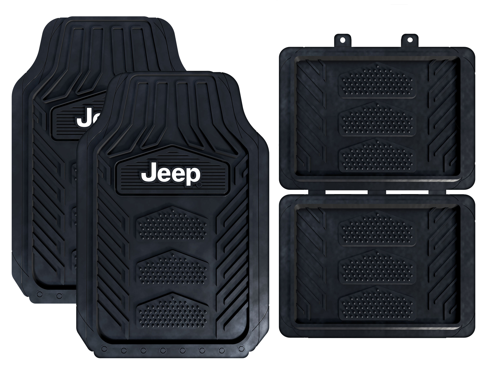 Jeep All Weather Pro Heavy Duty Rubber Floor Mats 4pc Set New