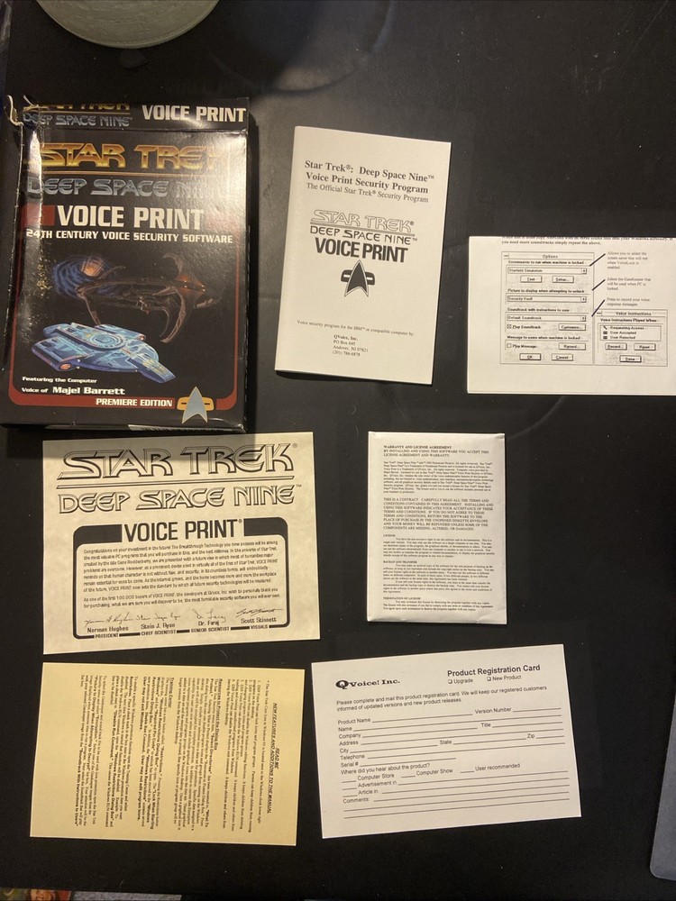 Deep Space Nine 1995 Star Trek Voice Print Computer Security Software NIB!