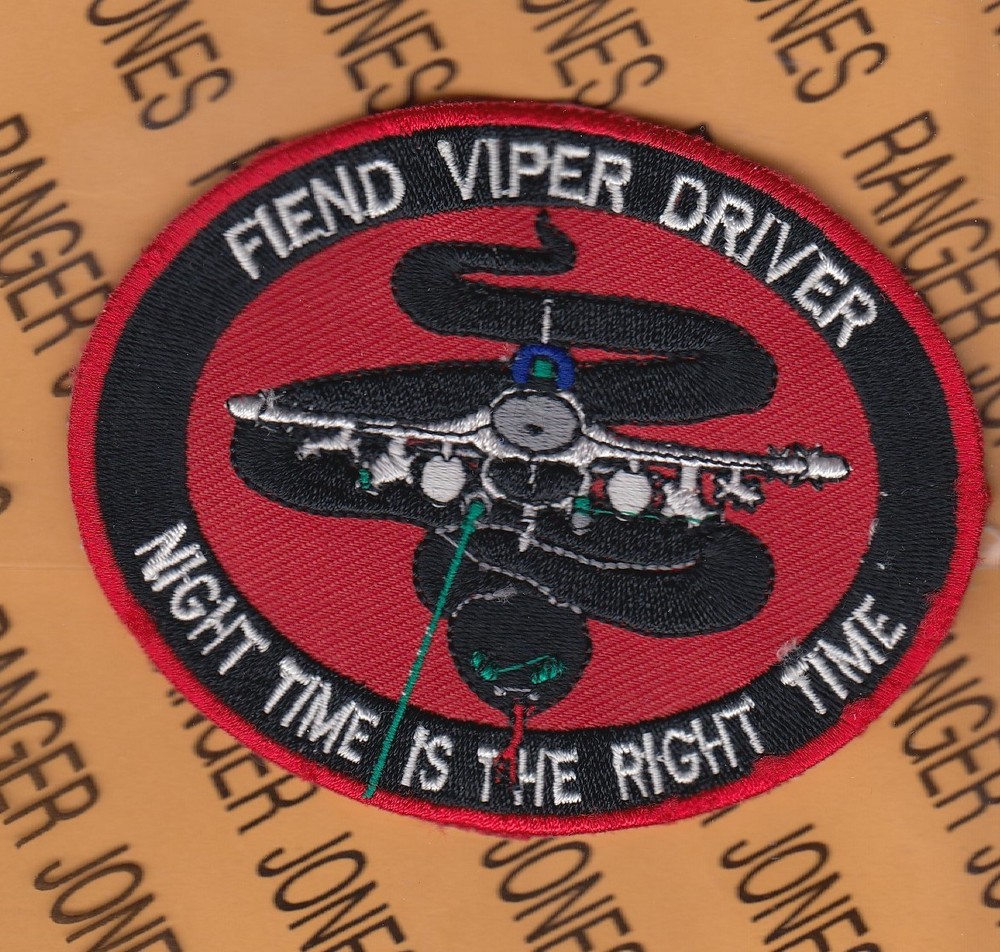 USAF 36th Fighter Squadron FS Fiend Viper Driver 3,75" patch c/e