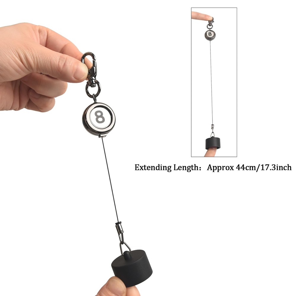 Billiard Chalk Holder，Pool Chalk Holder with Retractable Key RingPool Table A...