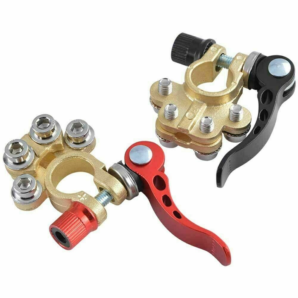 2Pcs Car Battery Terminals Connector Clamp Quick Release Adjust Disconnect Tool