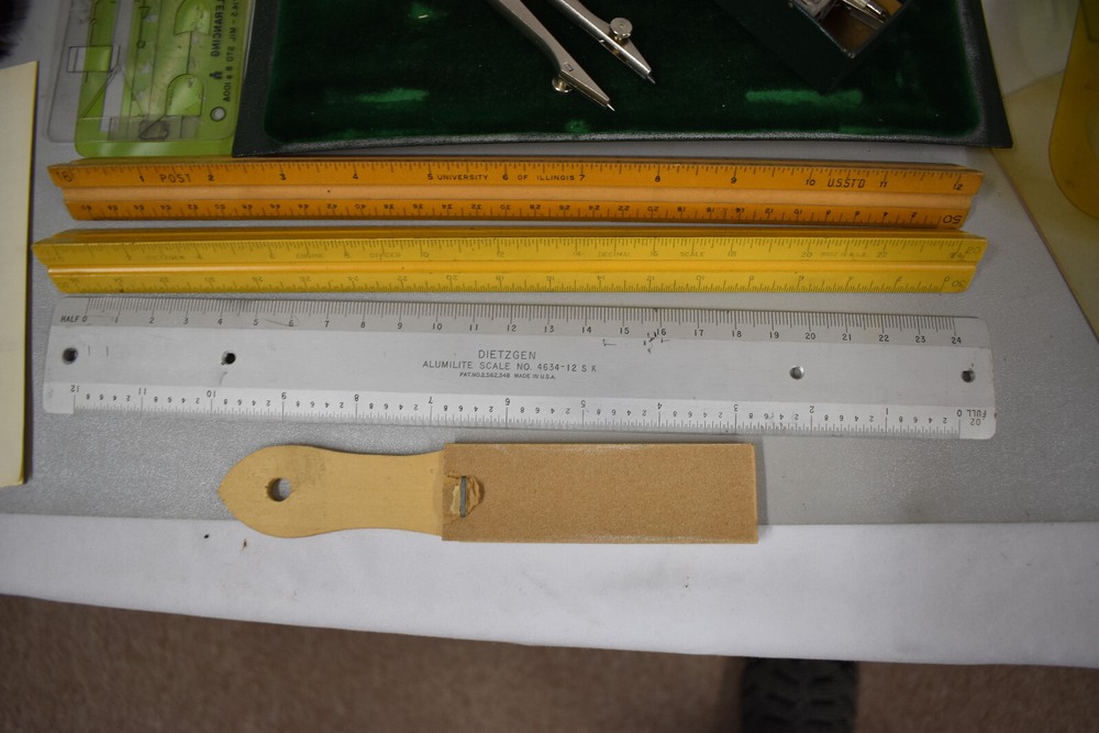 large lot Vintage Keuffel & Esser & POST DRAFTING TOOLS