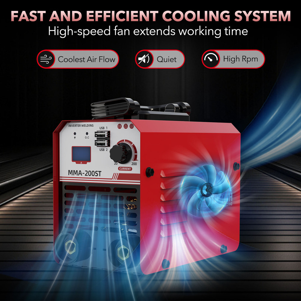 200A Stick Welder, 110V Portable ARC Welding Machine with Digital Display & IGBT