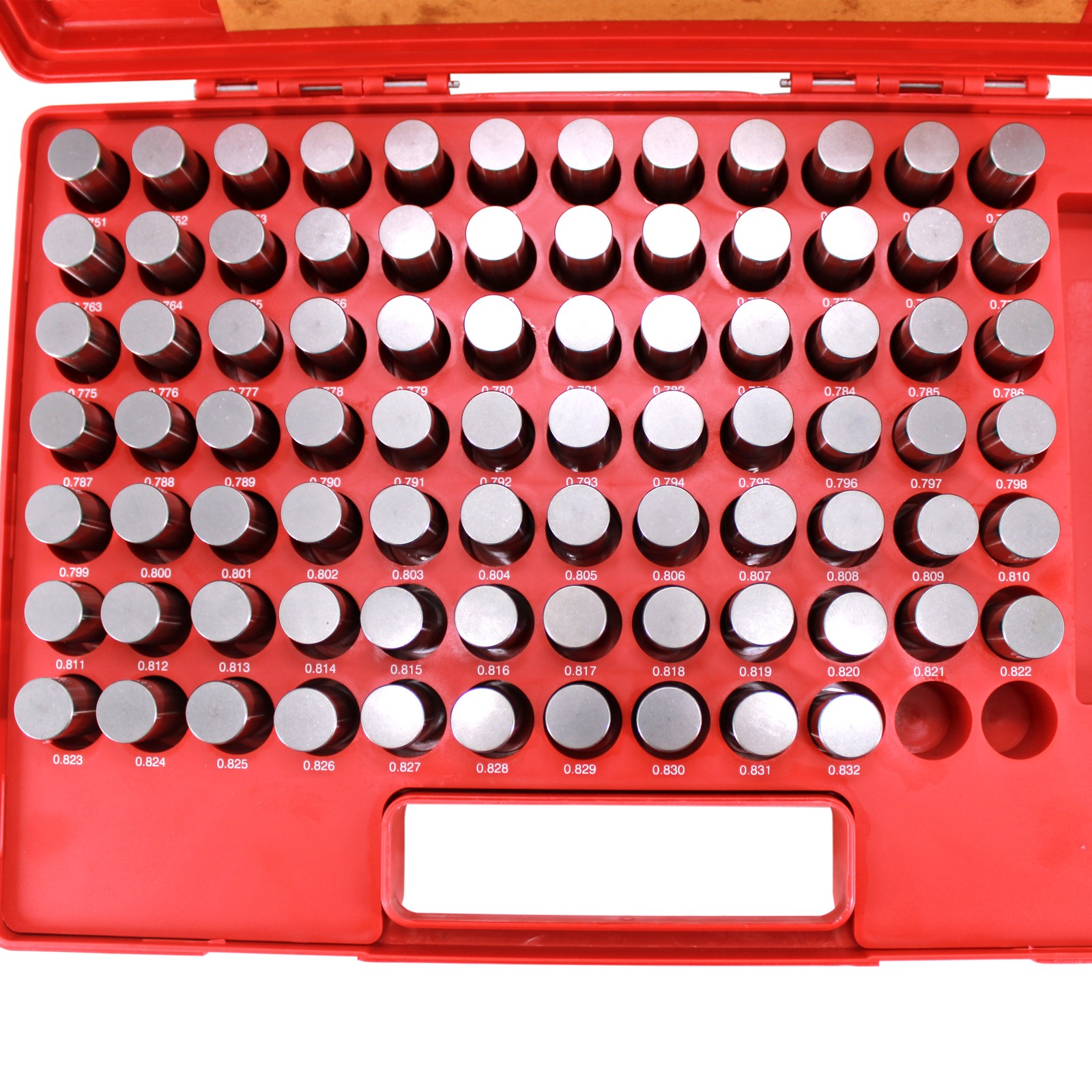 HFS(R) M5 Plus Steel Pin Gage Set with Storage Case 82 PCS 0.751-0.832" Range