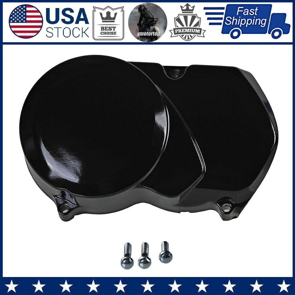 Gloss Black Engine Stator Cover Left Side Case For 50cc 70cc 110cc 125cc Apollo