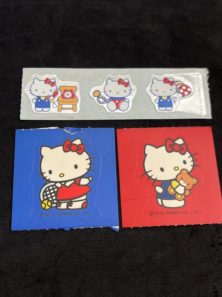Vintage Sanrio HELLO KITTY Stickers -  Rare
