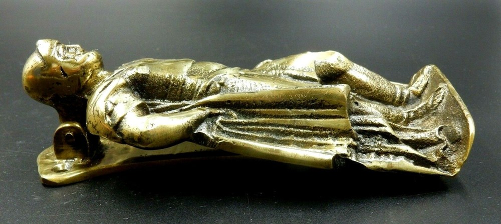VINTAGE SOLID BRASS GLADIATOR WARRIOR KNIGHT DOOR KNOCKER