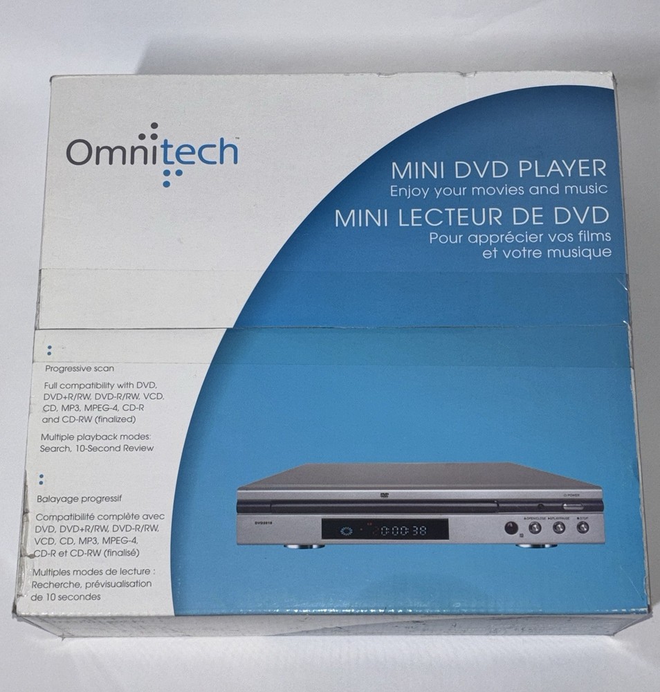 Omnitech DVD CD MP3 Mini DVD Player w/Remote Sealed