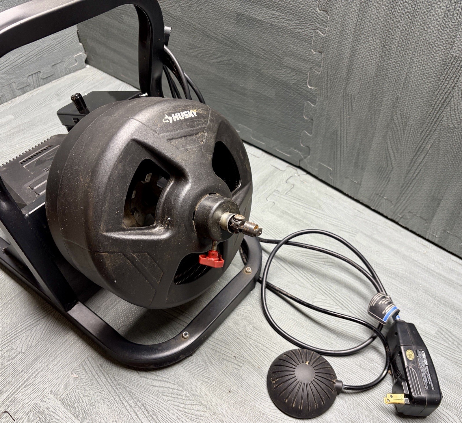 HUSKY-Cable Drum Auger-USED-5/16 in. x 50 ft. Cable Drum Auger